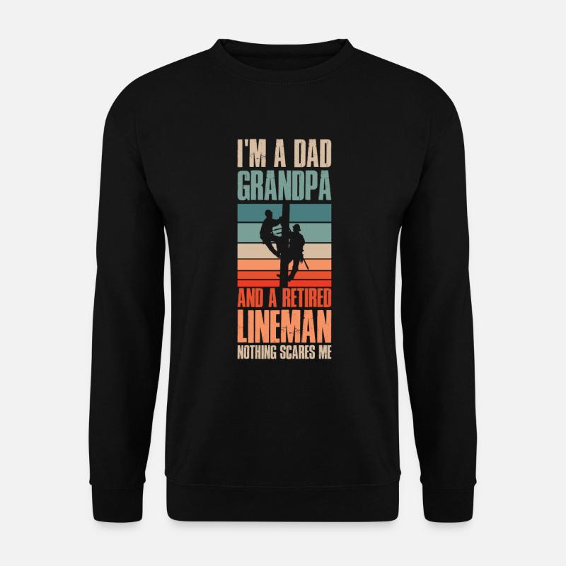 Lineman Grandpa Elective Gift - Unisex Sweatshirt - black