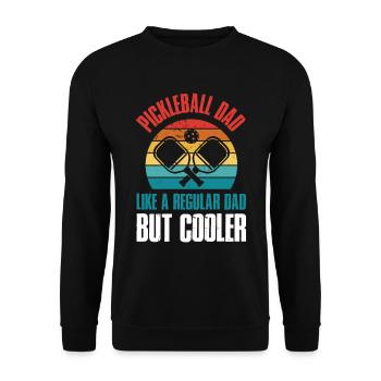 Pickleball Dad Pickleball Geschenk - Unisex Pullover - Schwarz - Vorne - Alina (178cm) & Michal (187cm)