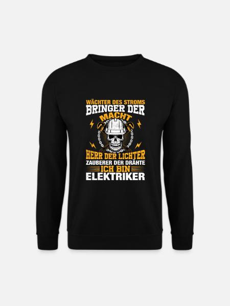 Wächter des Stroms Elektriker Geschenk - Unisex Pullover - Schwarz