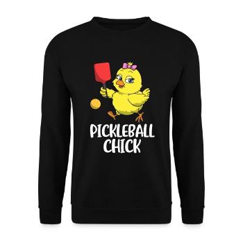 Pickleball Chick Pickleball Cadeau - Sweat-shirt Unisexe - noir - Devant - Alina (178cm) & Michal (187cm)