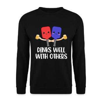 Dinks Well avec d’autres Pickleball Gift - Sweat-shirt Unisexe - noir - Devant - Alina (178cm) & Michal (187cm)