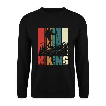 Vintage Hiking - Unisex Sweatshirt - black - Front - Alina (178cm) & Michal (187cm)