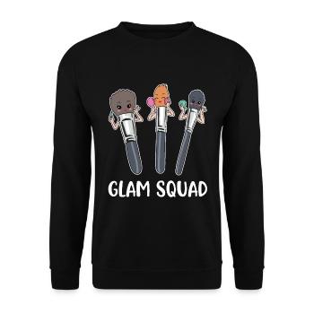 Cadeau de maquilleur Glam Squad - Sweat-shirt Unisexe - noir - Devant - Alina (178cm) & Michal (187cm)