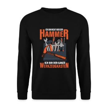 Handwerker sind die Besten Handwerker Geschenk - Unisex Pullover - Schwarz - Vorne - Alina (178cm) & Michal (187cm)