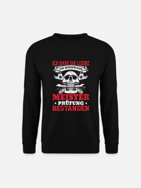 Meisterprüfung Bestanden Geschenk - Unisex Pullover - Schwarz