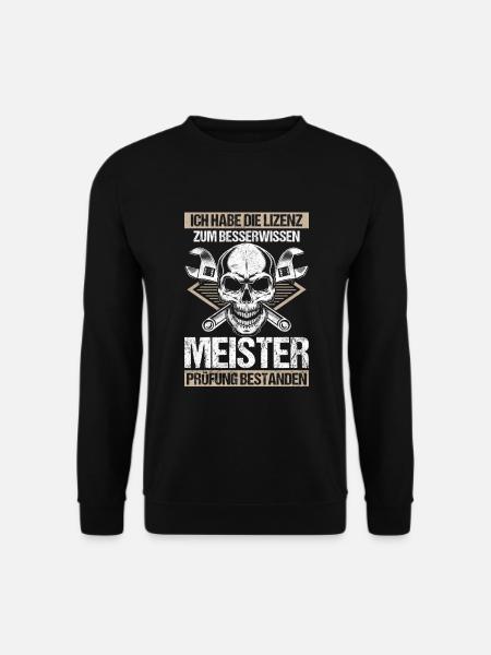 Meisterprüfung Geschenk Meister Bestanden - Unisex Pullover - Schwarz
