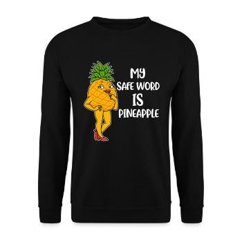 My Safe Word Is Pineapple Pineapple Gift - Unisex Sweatshirt - black - Front - Alina (178cm) & Michal (187cm)