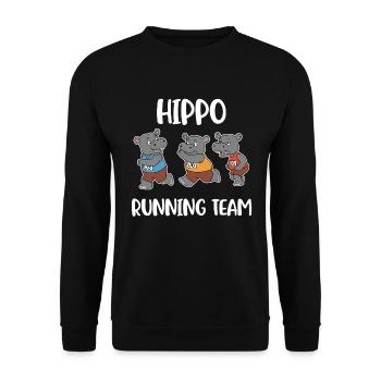 Hippo Running Team Hippo Cadeau - Sweat-shirt Unisexe - noir - Devant - Alina (178cm) & Michal (187cm)