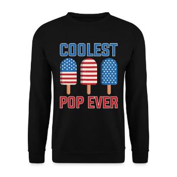Coolest Pop Ever Popsicle Eis Geschenk - Unisex Pullover - Schwarz - Vorne - Alina (178cm) & Michal (187cm)