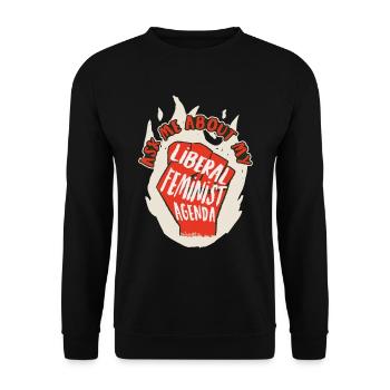Liberal Feminist Agenda Feminism Gift - Unisex Sweatshirt - black - Front - Alina (178cm) & Michal (187cm)
