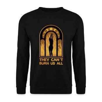 They Can't Burn Us All Wicca Gift - Unisex Sweatshirt - black - Front - Alina (178cm) & Michal (187cm)