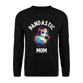 Panda Maman Panda Bear Cadeau - Sweat-shirt Unisexe - noir - Devant - Alina (178cm) & Michal (187cm)