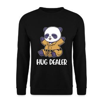 Hug Dealer Panda Panda Bear Cadeau - Sweat-shirt Unisexe - noir - Devant - Alina (178cm) & Michal (187cm)
