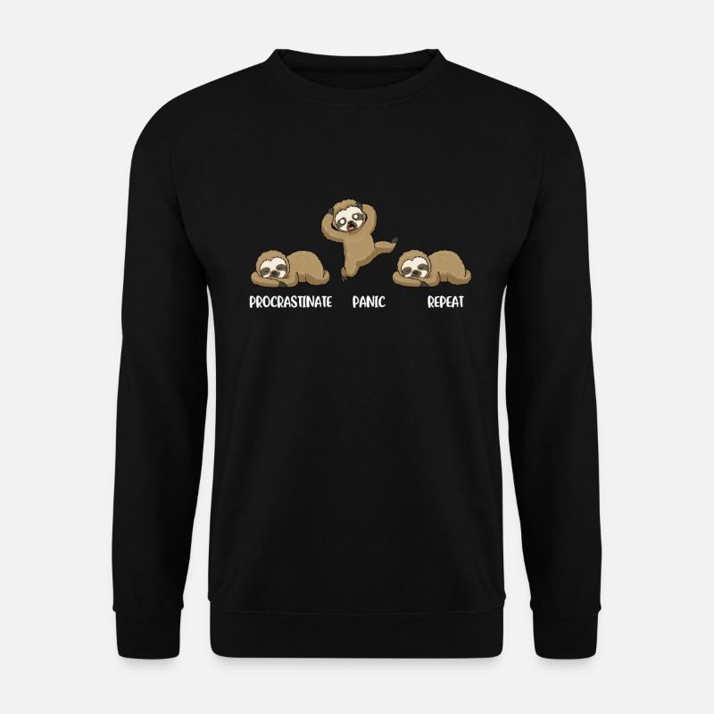 Procrastinate Panic Procrastination Gift - Unisex Sweatshirt - black