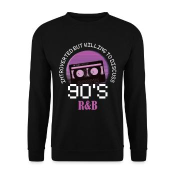 Introverted 90's R&B Introverted Gift - Unisex Sweatshirt - black - Front - Alina (178cm) & Michal (187cm)