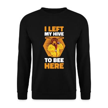 J’ai laissé ma ruche à Bee Here Bees Gift - Sweat-shirt Unisexe - noir - Devant - Alina (178cm) & Michal (187cm)