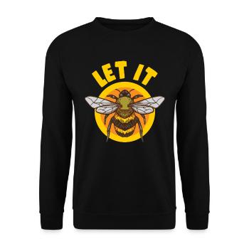Let It Bee Bienen Geschenk - Unisex Pullover - Schwarz - Vorne - Alina (178cm) & Michal (187cm)