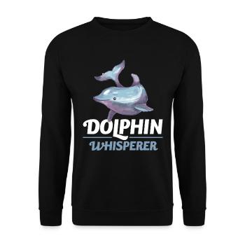 Dolphin Whisperer Dolphin Cadeau - Sweat-shirt Unisexe - noir - Devant - Alina (178cm) & Michal (187cm)
