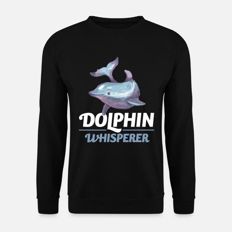 Dolphin Whisperer Dolphin Cadeau - Sweat-shirt Unisexe - noir