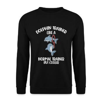 Dolphin Trainer Dolphin Cadeau - Sweat-shirt Unisexe - noir - Devant - Alina (178cm) & Michal (187cm)