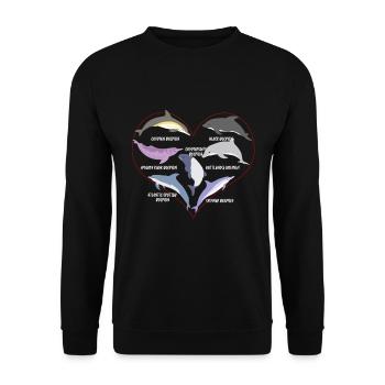 Types de dauphins Dolphin Gift - Sweat-shirt Unisexe - noir - Devant - Alina (178cm) & Michal (187cm)