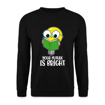 Votre avenir est un cadeau d’enseignant brillant - Sweat-shirt Unisexe - noir - Devant - Alina (178cm) & Michal (187cm)