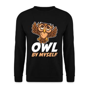 Owl Par Moi-même Owl Cadeau - Sweat-shirt Unisexe - noir - Devant - Alina (178cm) & Michal (187cm)