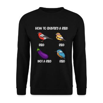 How To Identify A Bird Bird Gift - Unisex Sweatshirt - black - Front - Alina (178cm) & Michal (187cm)