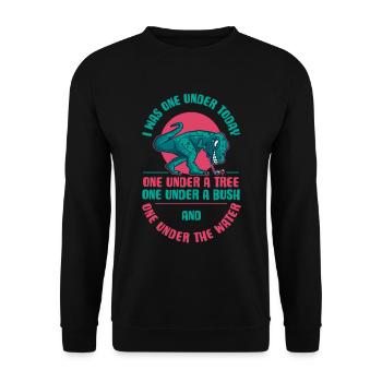 I Was One Under Today Golf Golf Gift - Unisex Sweatshirt - black - Front - Alina (178cm) & Michal (187cm)