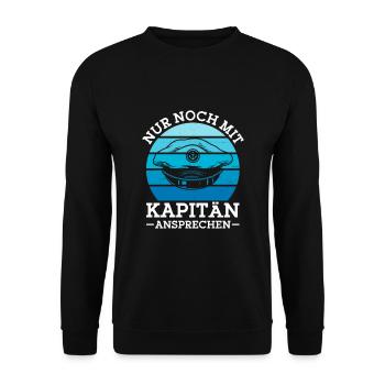 Kapitän Segler Kapitänsmütze Segeln - Unisex Pullover - Schwarz - Vorne - Alina (178cm) & Michal (187cm)
