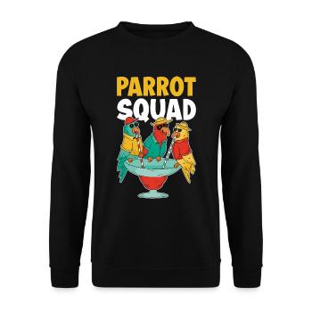 Parrot Squad Parrot Cadeau De Perroquet - Sweat-shirt Unisexe - noir - Devant - Alina (178cm) & Michal (187cm)