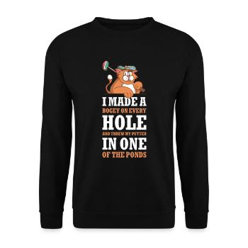 I Made A Bogey On Every Hole Golf Gift - Unisex Sweatshirt - black - Front - Alina (178cm) & Michal (187cm)