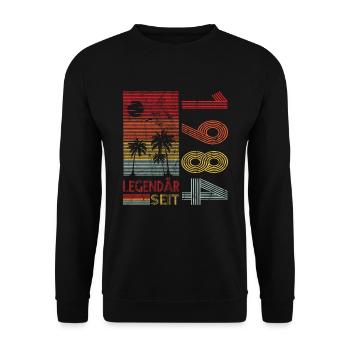 Geburtstag Geboren 1984 Mann Legendär seit 1984 - Unisex Pullover - Schwarz - Vorne - Alina (178cm) & Michal (187cm)