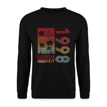 Geburtstag Geboren 1998 Mann Legendär seit 1998 - Unisex Pullover - Schwarz - Vorne - Alina (178cm) & Michal (187cm)