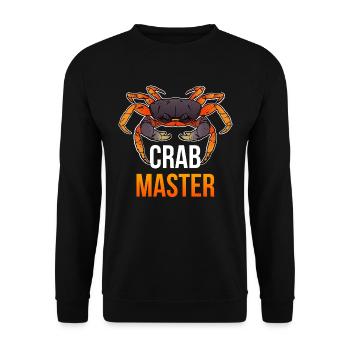 Crab Master Krabbe Geschenk - Unisex Pullover - Schwarz - Vorne - Alina (178cm) & Michal (187cm)