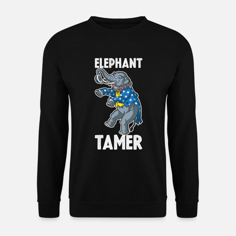 Elephant Tamer Elefant Geschenk - Unisex Pullover - Schwarz