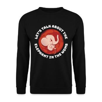 Elephant In The Womb Elephant Gift - Unisex Sweatshirt - black - Front - Alina (178cm) & Michal (187cm)