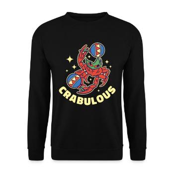 Crabulous Krabbe Geschenk - Unisex Pullover - Schwarz - Vorne - Alina (178cm) & Michal (187cm)