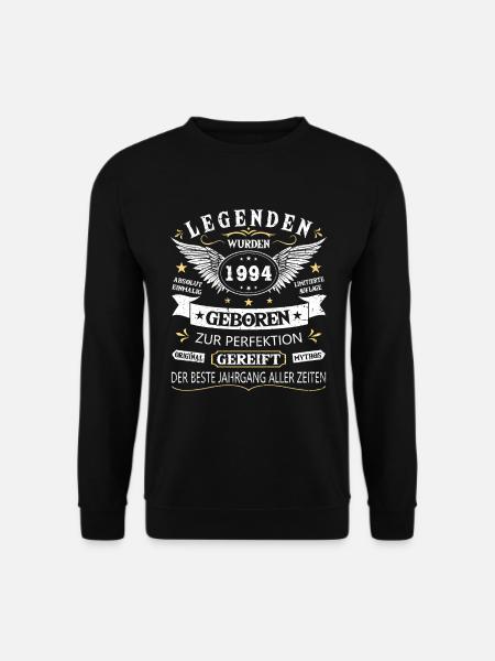 Legenden 1994 Geboren Geschenk Jahrgang 1994 - Unisex Pullover - Schwarz