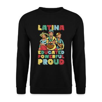 Latina Proud Month of Hispanic Heritage Gift - Sweat-shirt Unisexe - noir - Devant - Alina (178cm) & Michal (187cm)