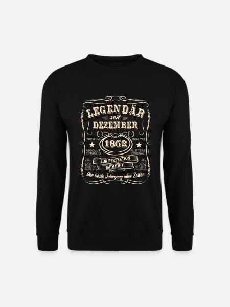 Legenden Dezember 1952 Geboren Jahrgang 1952 - Unisex Pullover - Schwarz