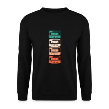 Devise des années 80 - Style des années 90 - Le meilleur des années 80 - Sweat-shirt Unisexe - noir - Devant - Alina (178cm) & Michal (187cm)