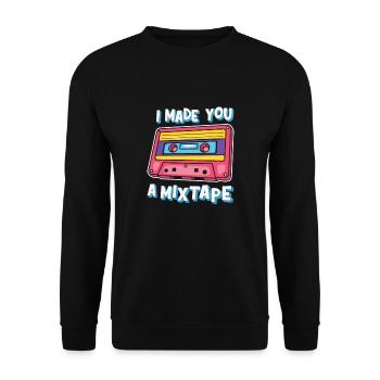 Devise des années 80 - Style des années 90 - Le meilleur des années 80 - Sweat-shirt Unisexe - noir - Devant - Alina (178cm) & Michal (187cm)