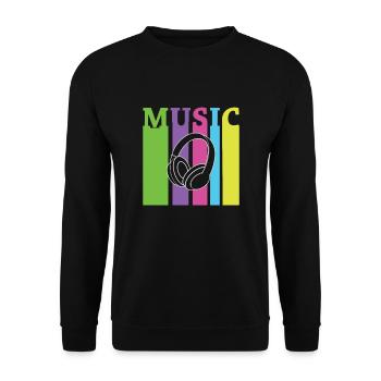 Devise des années 80 - Style des années 90 - Le meilleur des années 80 - Sweat-shirt Unisexe - noir - Devant - Alina (178cm) & Michal (187cm)