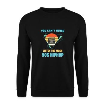 90s Mottoparty - 90's style - Best of 90s - Unisex Sweatshirt - black - Front - Alina (178cm) & Michal (187cm)