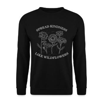 Répandre la gentillesse Cadeau de gentillesse - Sweat-shirt Unisexe - noir - Devant - Alina (178cm) & Michal (187cm)