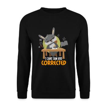 Je suis venu voir et corriger - Sweat-shirt Unisexe - noir - Devant - Alina (178cm) & Michal (187cm)