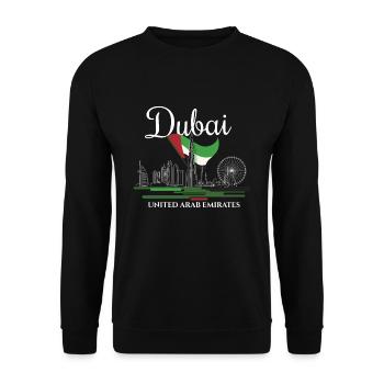 United Arab Emirates Dubai - Unisex Sweatshirt - black - Front - Alina (178cm) & Michal (187cm)