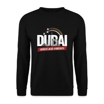 United Arab Emirates Dubai - Unisex Sweatshirt - black - Front - Alina (178cm) & Michal (187cm)