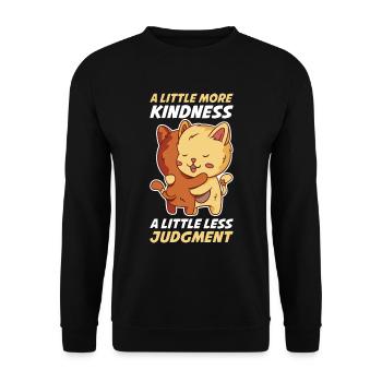 Un peu plus de gentillesse Gentillesse Cadeau - Sweat-shirt Unisexe - noir - Devant - Alina (178cm) & Michal (187cm)